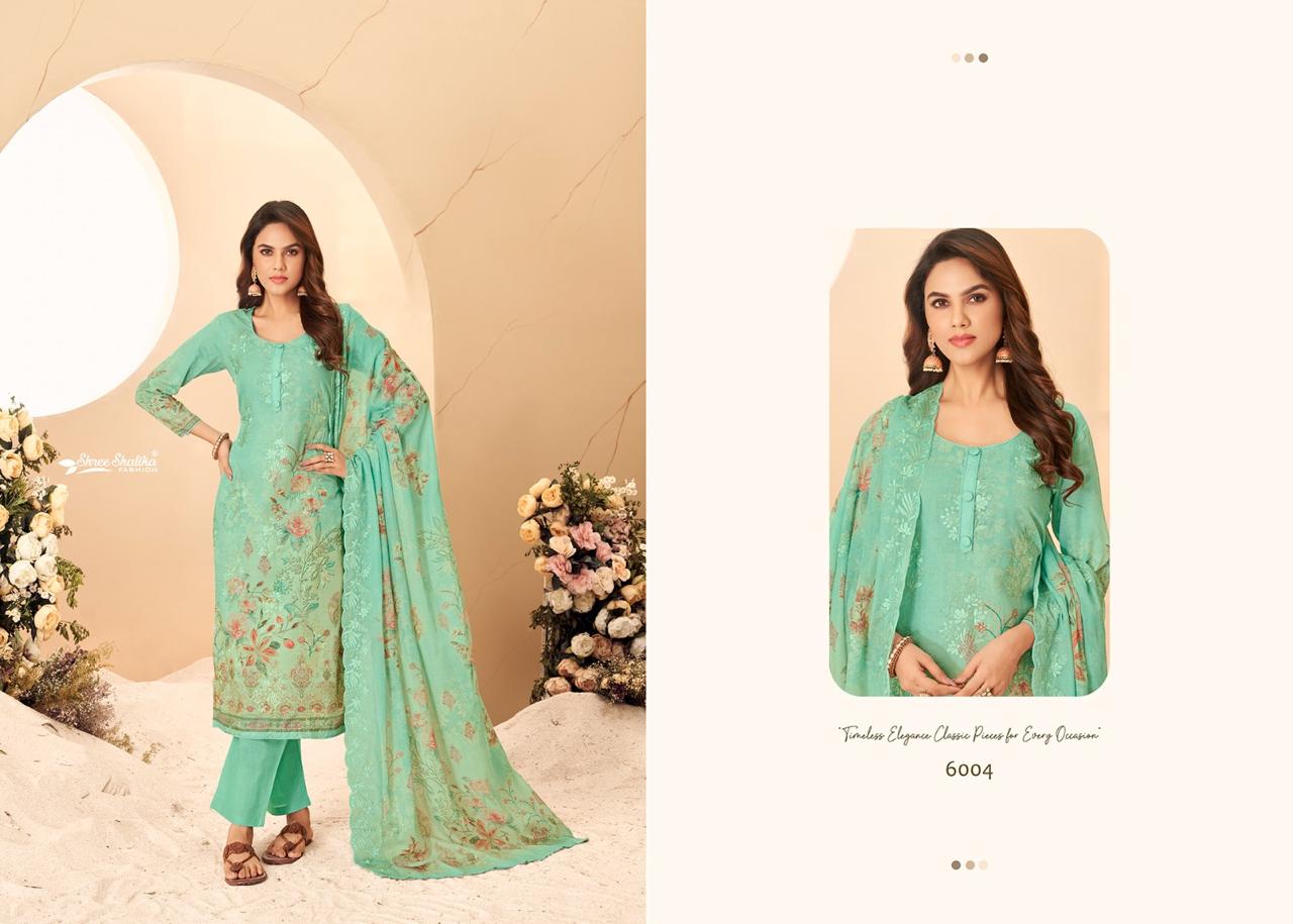 Mahajbeen Vol 6 By Shree Shalika Printed Embroidery Lawn Cotton Dress Material Wholesale Online
